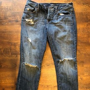 LOFT boyfriend torn jeans